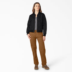Women's Quilted Bomber Jacket