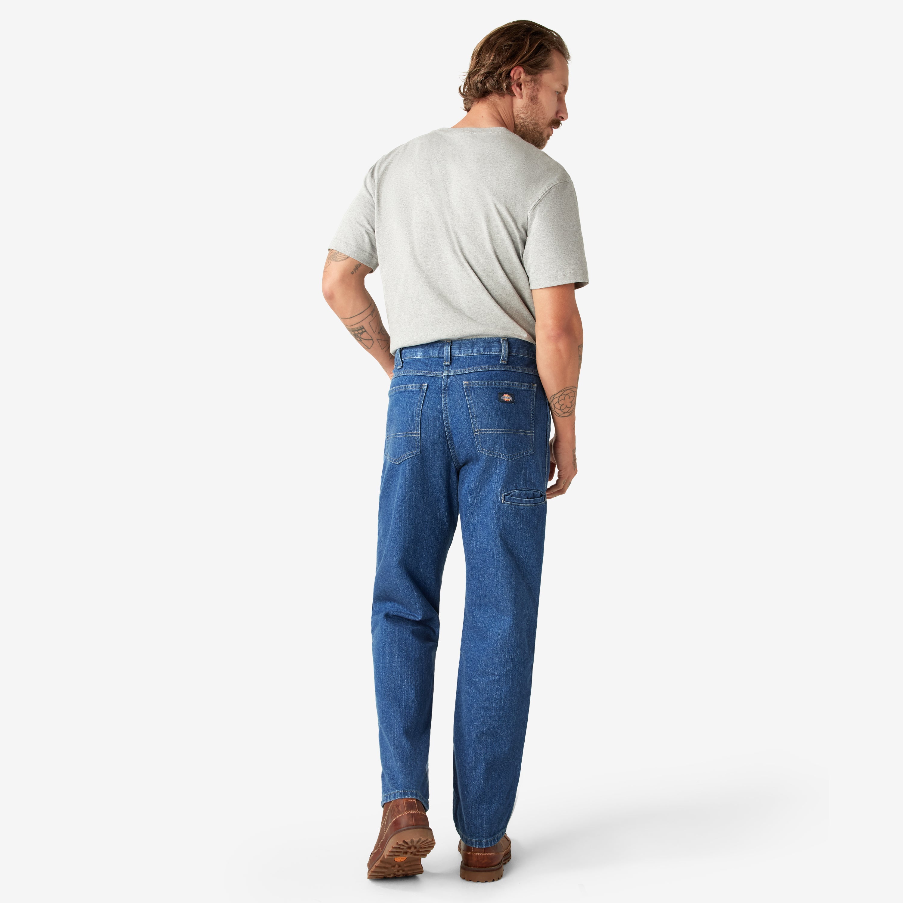 Relaxed Fit Double Knee Jeans