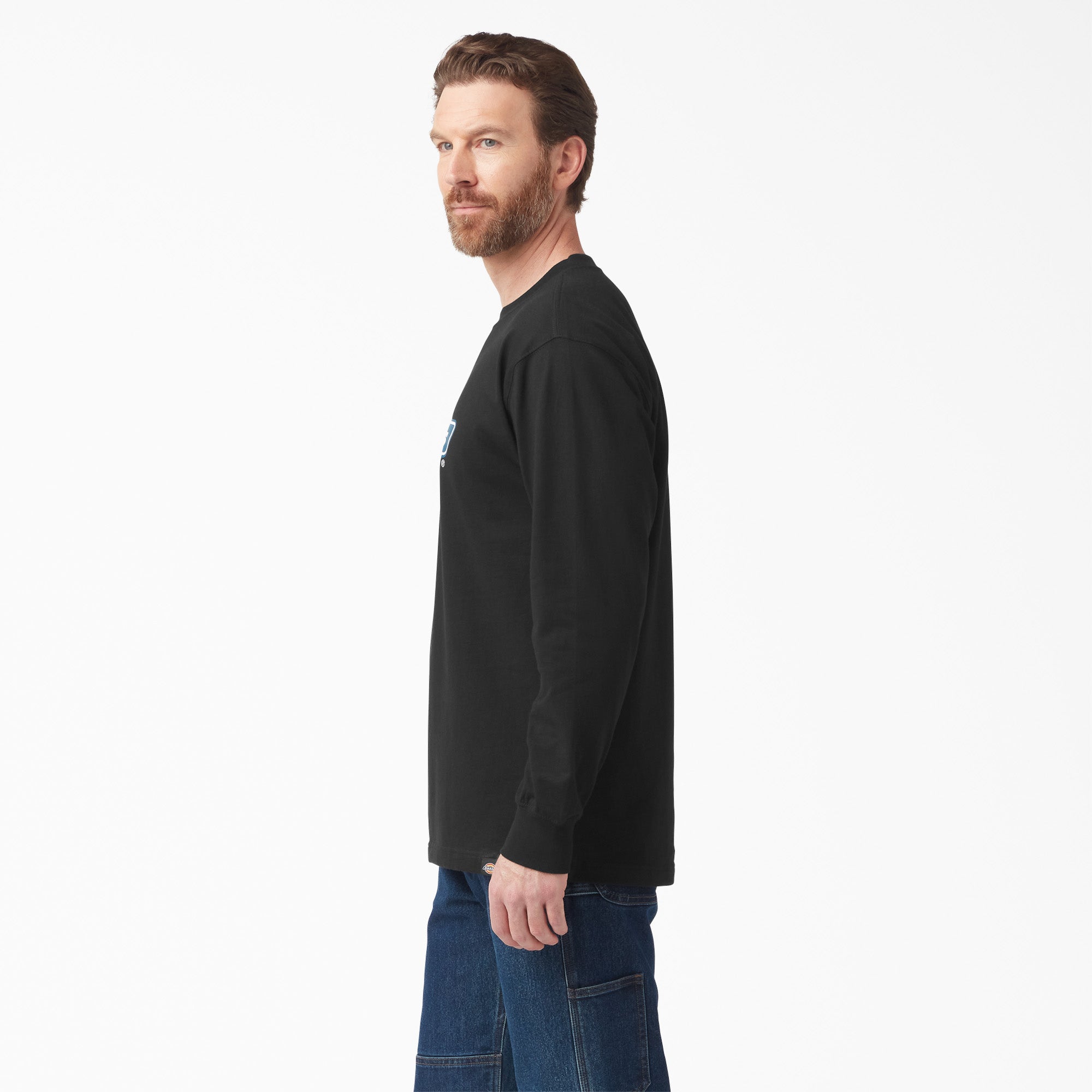 Tri-Color Logo Graphic Long Sleeve T-Shirt