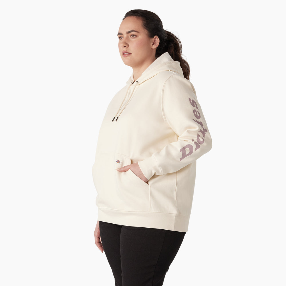 Women's Plus Water Repellent Sleeve Logo Hoodie