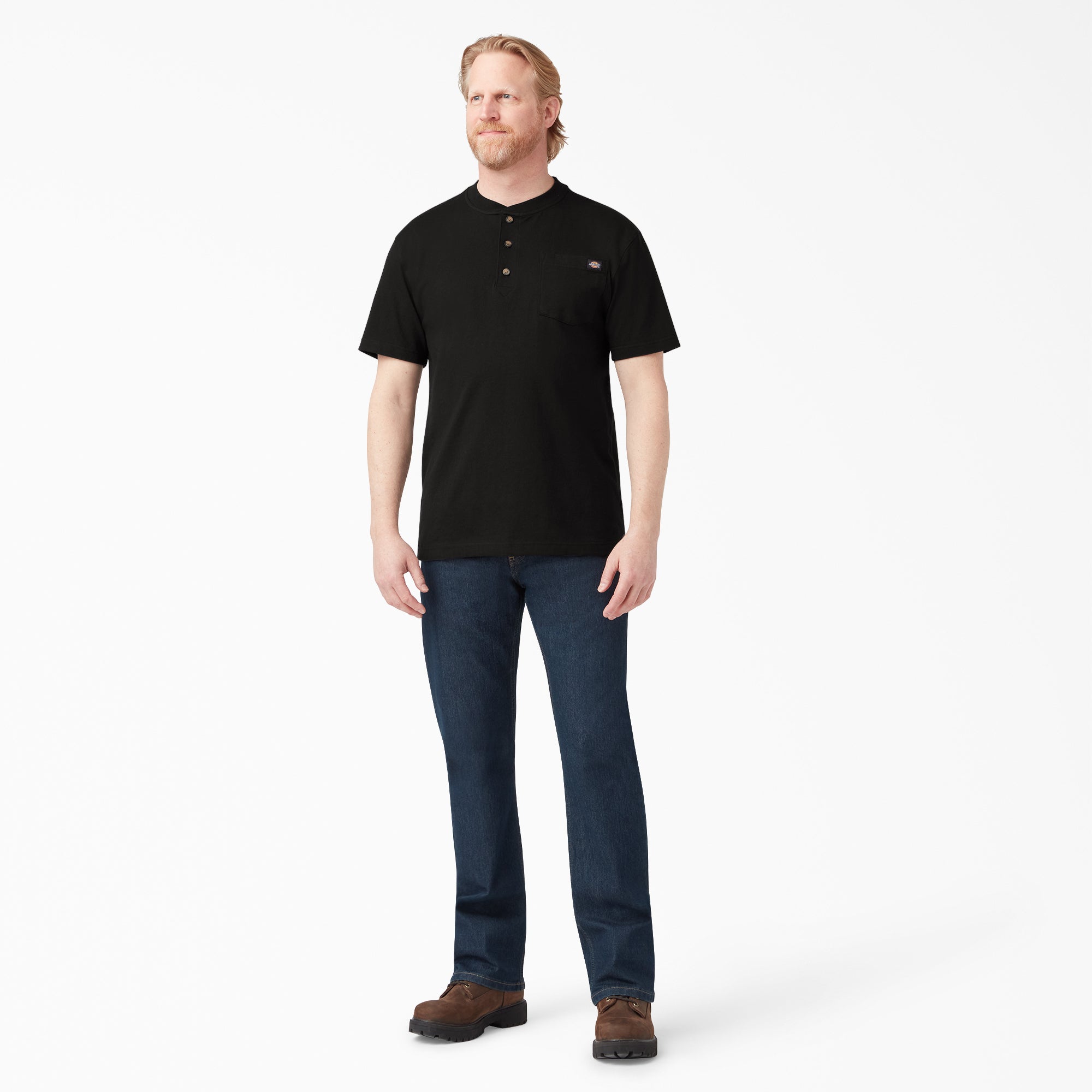 Heavyweight Short Sleeve Henley T-Shirt