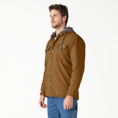 Water Repellent Duck Hooded Shirt Jacket