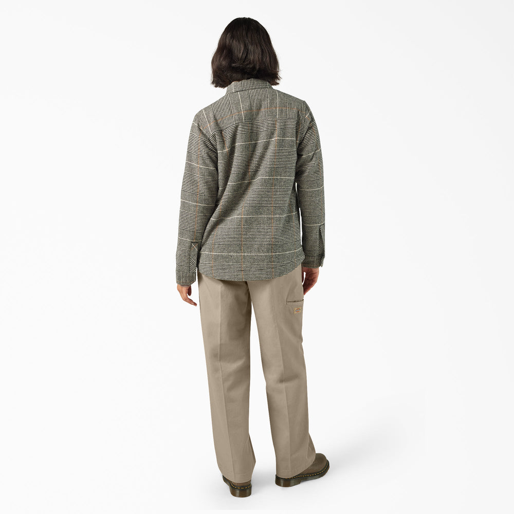 Women’s Fleece Lined Flannel Chore Coat